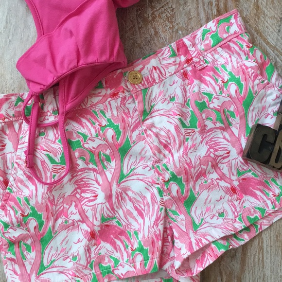 Lilly Pulitzer Other - 🌴LILLY PULITZER Girl’s  Flamingo Print Shorts